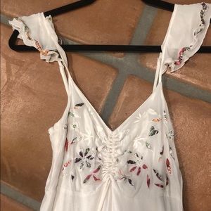 Anthropologie white maxi dress